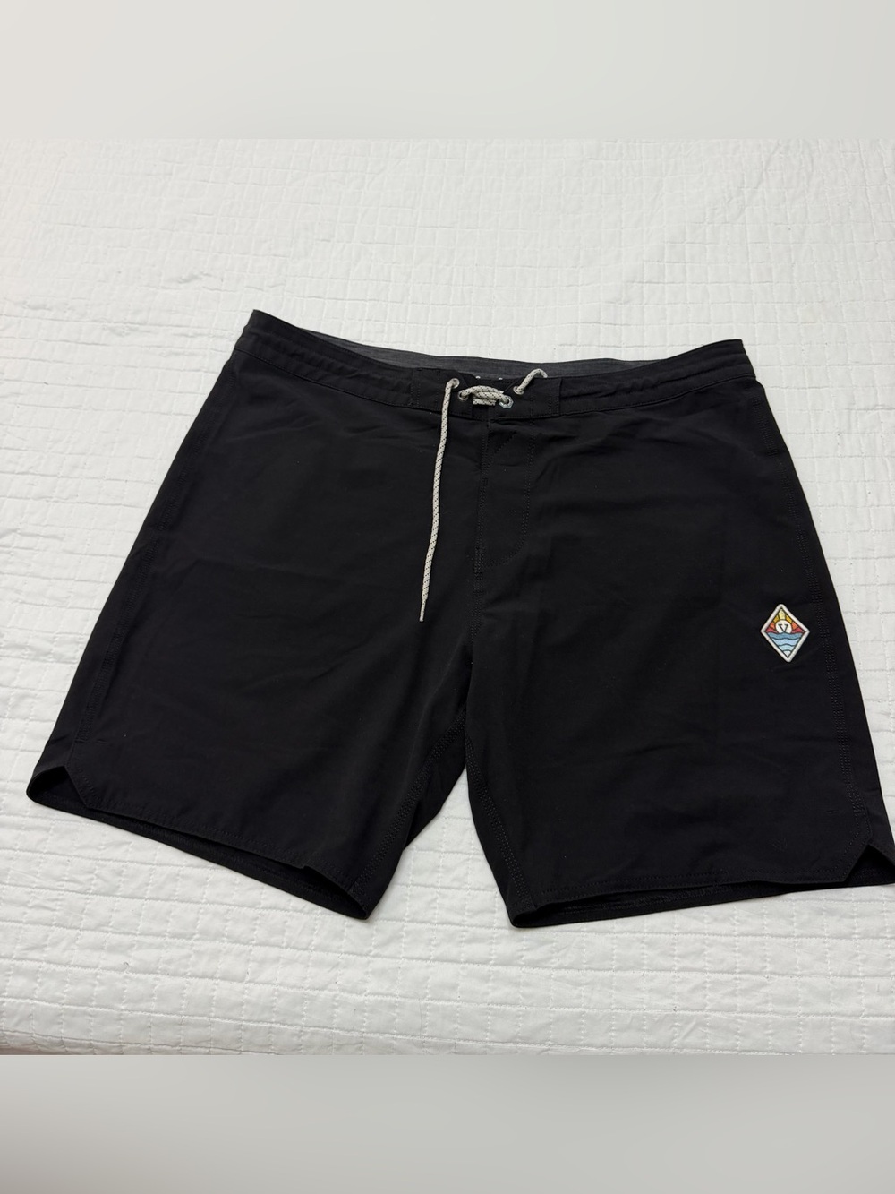 Vissla Board Shorts Mens Size 38 Black Surf Swim Trunks Stretch